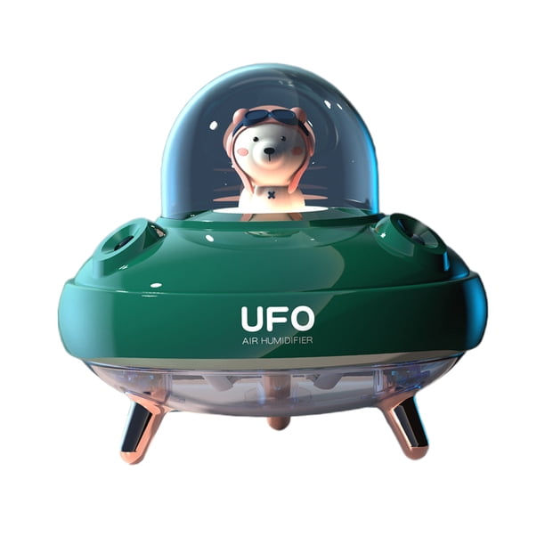 Humidificador portátil de vapor frío, mini humidificador USB de 400 ml, práctico pulverizador doble Enchufe USB Verde