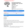 thumbnail image 2 of Rear Brake Pad and Rotor Kit - Compatible with 2006 - 2007 Buick Terraza FWD, 2 of 2