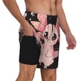 thumbnail image 2 of Bingfone Cute Axolotl Sakura Blossoms B for Men's Double Layer Swimming Trunks with Lining, Drawstring Style with Pockets Beach Shorts Men's Swimsuit-Small, 2 of 6