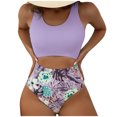 thumbnail image 4 of Aloohaidyvio tropical swimsuits for women,Womens Split Swimsuit Sexy Tie Sexy Beach Bikini, Swimsuits for Women 2 Piece, 4 of 6