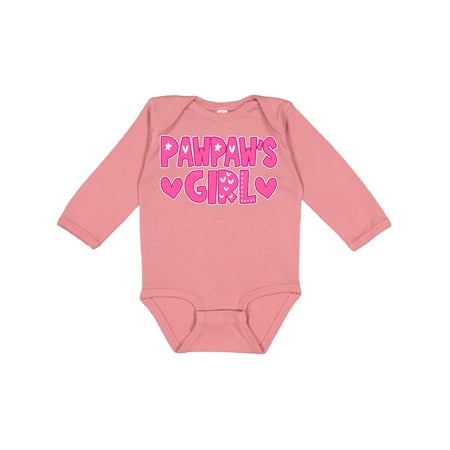 

Inktastic Pawpaw s Girl Gift Gift Baby Girl Long Sleeve Bodysuit