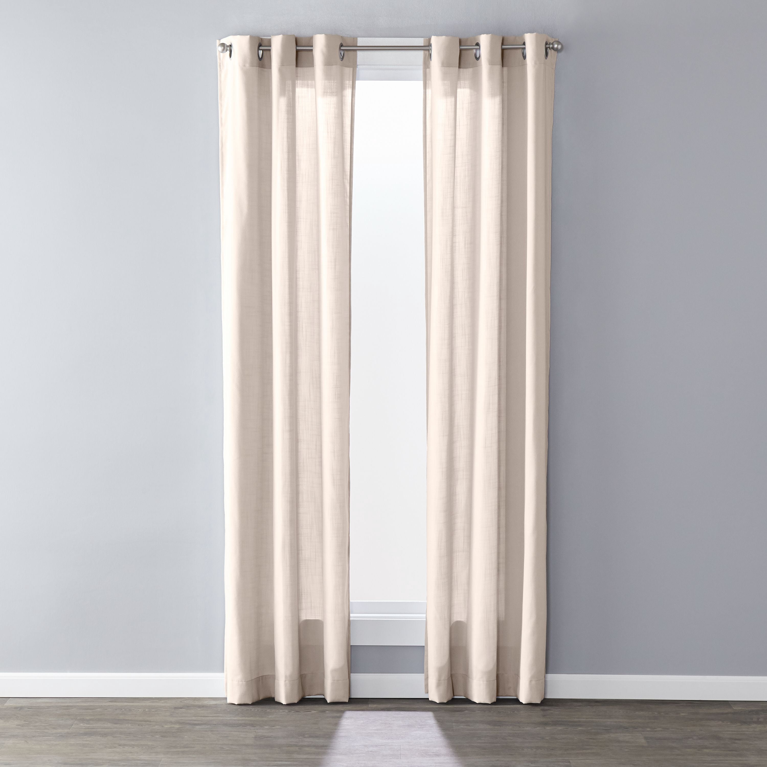 SKL Home Saturday Knight Ltd Raine Light Filtering Sophisticated SunSafe Window Curtain Panel - 40 x 95, Linen