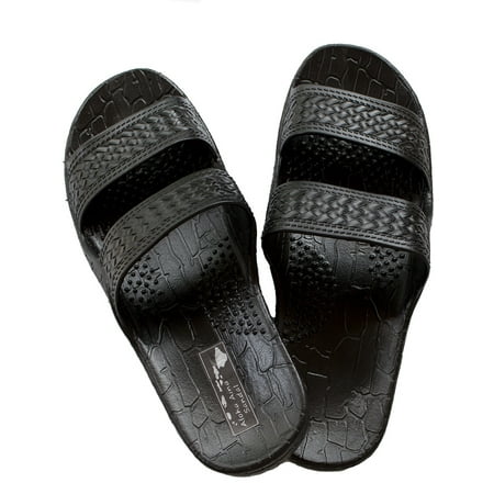 Hawaii Brown or Black Jesus sandal Slipper for Men Women and Teen Classic Style (11, Black)