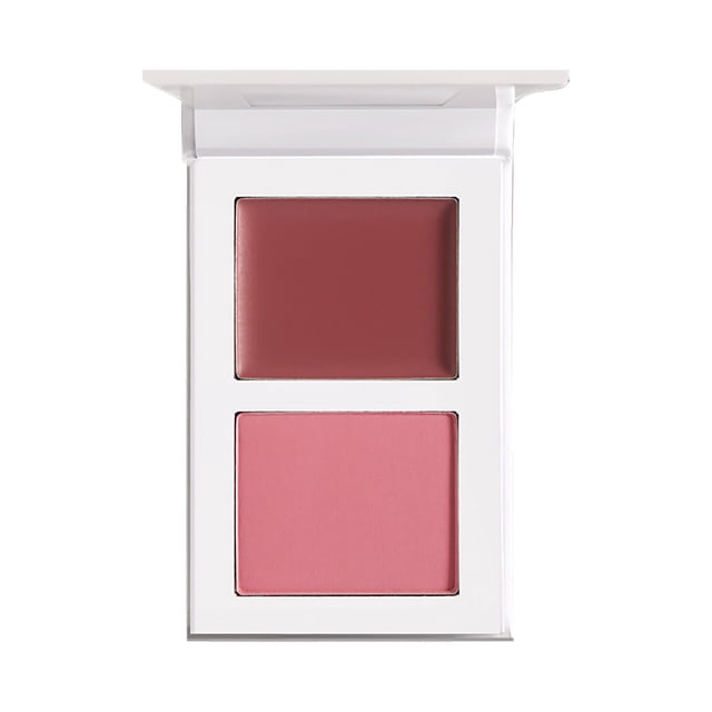 Two-Color Blush*1 Bradem Reduced Sale, Place Volume5 Two Tone Pigmented Buildable Pressed Powder Rosy Natural Cheeks Fresh Finish for All Skin Color, Blush C, One Size Makeup White Blusher