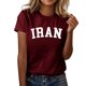 thumbnail image 3 of Camiseta de Manga Corta Impresa de Cuello Alto para las Mujeres, Tops de Cuello Redondo para las Mujeres Mezcla de Poliéster de Spandex de Uso Diario Casual, 3 of 5