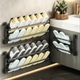 thumbnail image 4 of RYUJNDK Modern Shoe Organizers 2 Levels Foldable Shoe Rack Easy Installation Without Drilling Convenient for Small Space, 4 of 8