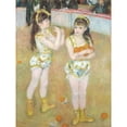 thumbnail image 2 of Pierre-Auguste Renoir 12x14 Black Ornate Wood Framed Double Matted Museum Art Print Titled: Acrobats at the Cirque Fernando (Francisca and Angelina Wartenberg) (1879), 2 of 5