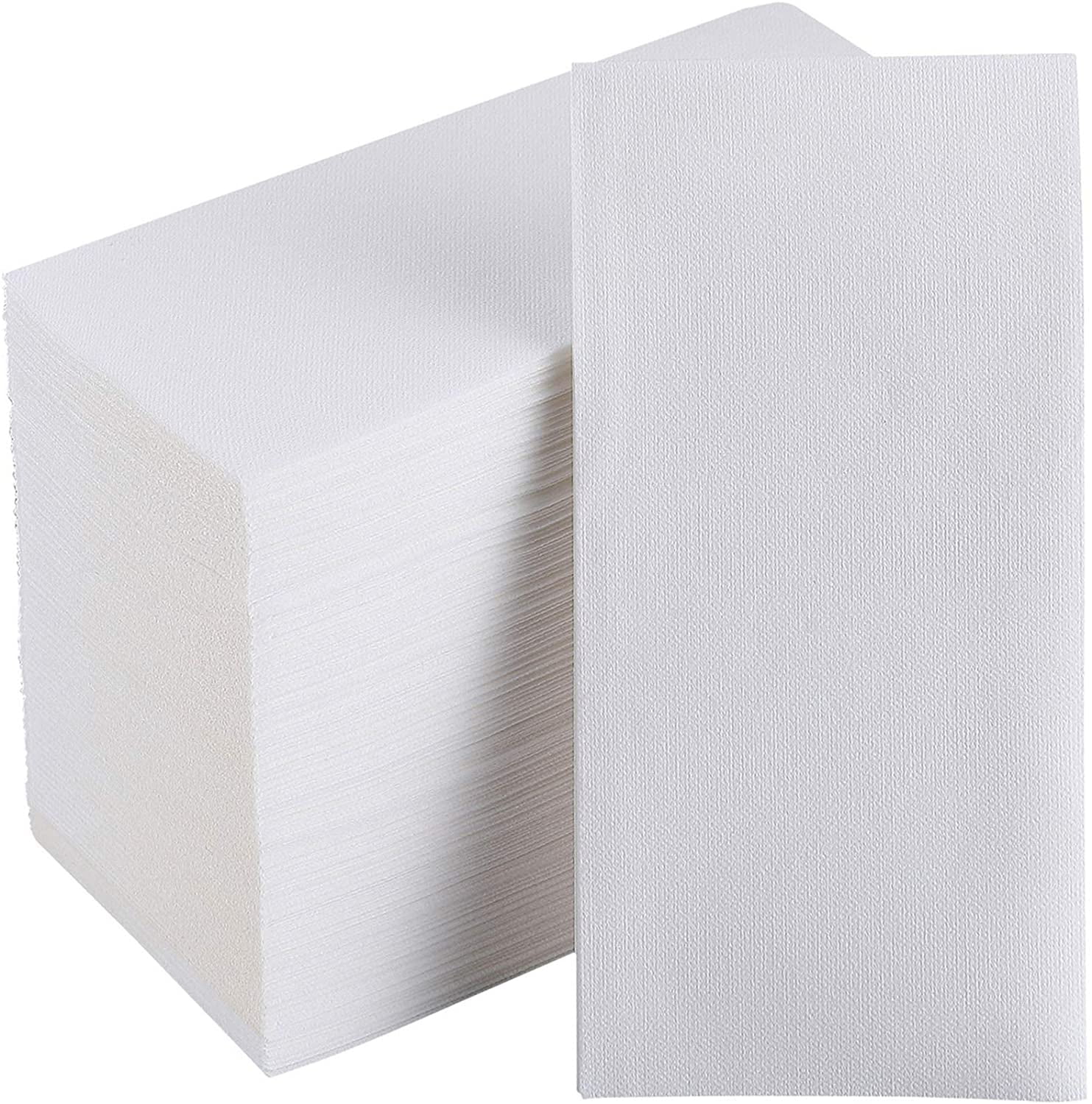 [200 Pack] FOCUSLINE Disposable Bathroom Paper Towels, LinenFeel Guest