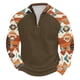 thumbnail image 2 of Blusas y camisas de manga larga con cuello redondo para hombre Sudadera con puños en los hombros estampada para hombre Blusa de poliéster de manga larga con cuello redondo para hombre, 2 of 3