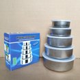 thumbnail image 1 of Contenants de Rangement Ronds en Acier Inoxydable 5 Pcs avec Couvercles Magnétiques Hermétiques – Économiseurs de Fraîcheur des Aliments Colorés et Compacts pour Garde-Manger de Cuisine, Usage Polyvalent, Ensemble-Cadeau Idéal dans une Boîte-Cadeau (Naturel, 1 of 6