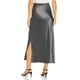 thumbnail image 4 of Falda corta de corte A y cintura alta para mujer - Elegante vestido de satén liso con cintura elástica para fiestas o para el día a día - Tallas S-XL, mezcla de poliéster, 4 of 5