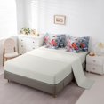 thumbnail image 6 of Manfei Merry Xmas 7 Pieces Bedding Comforter Set,Red Bird Cardinals Full Bedding Set,Red Christmas Berry Fitted Sheet Flat Sheet For Men Women,Luxury Bedroom Decor Reversible, 6 of 9