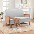 thumbnail image 4 of Changjie Furniture Rattan Sofa Small Loveseat Sofa Couch with Arms Upholstered Small Love seat Mini Sofa Couch for Bedroom Living Room Ivy, 4 of 8