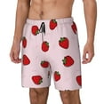 thumbnail image 2 of Xecao Strawberry for Men's Swimming Trunks Swim Trunks Quick Dry Swim Shorts with Mesh Lining Funny Swimwear Bathing Suits, 2 of 9
