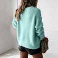 thumbnail image 4 of Sweaters for Women Crew Neck Long Sleeve Pullover Sweater Soft Lightweight Business Casual Layerable Sweater Top, 4 of 6