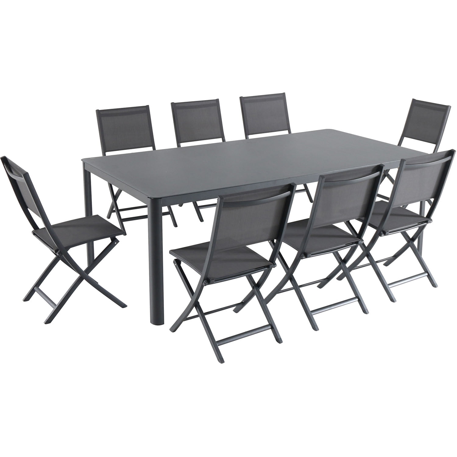 Hanover Fresno 9-Piece Outdoor Dining Set with 8 Folding ...