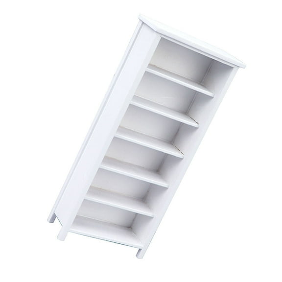 KALLORY Mini Bookshelf For Mini Books White 1Pack 7.7X3.6X1.5In