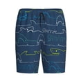 thumbnail image 4 of Wukai Shark Men’s Short Pajama Pants With Pockets Soft Sleep Pj Shorts for Men-, 4 of 6
