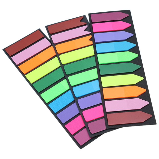 Phenofice 300pcs Highlighter Tape Removable Sticky Tabs for Workers Assorted Color PET Portable Stickers