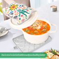 thumbnail image 3 of Yayeee Pot Holders Kitchen Heat Resistant with Pocket 7"x9.8" Cotton Oven Cooking Hot Pads, Abstract Floral, 3 of 7
