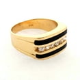 thumbnail image 2 of 14K Gold 12Mm Black Onyx Accented With 6 Cubic Zirconia Ring, 2 of 3