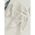thumbnail image 3 of Elippeo Baby Boys Pants Set 9M 12M 18M 24M 3Y Furry Bear Long Sleeve Crew Neck Sweatshirt with Sweatpants Infant Clothes, 3 of 10