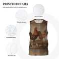 thumbnail image 6 of Easygdp Oil Painting Chicken And Duck Men's Mesh Basketball Jersey Quick Drying Sleeveless Shirts Fitted Muscle Tank Tops Sport Round Neck T-Shirt - 3X-Large, 6 of 9