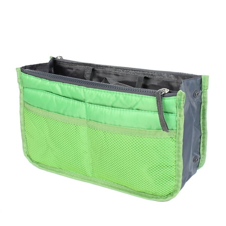 Bag Organizer Insert - Red Cosmetic Makeup Storage Handbag Tote Insert Purse Organizer Pouch Bag