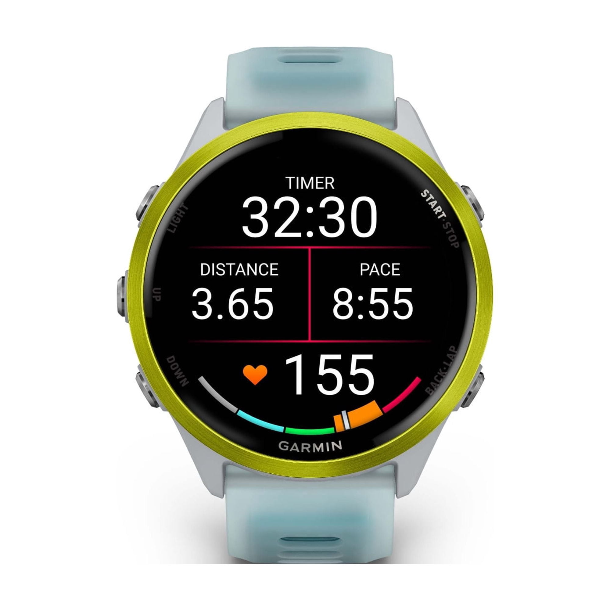 Garmin Forerunner 570 GPS Running Smartwatch (Amp Yellow/Whitestone Turquoise) Outdoor Bundle