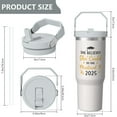 thumbnail image 5 of 1pc 2025 Graduation 30oz Tumbler with Straw & Handle - Insulated Stainless Steel Cup | Holiday Gift for Man Women (Christmas, Valentine's, Birthday), 5 of 7