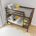 thumbnail image 6 of Max & Lily Twin over Twin Bunk Bed for Kids, Solid Wood Bunk Beds with Ladder, Walnut, 6 of 13