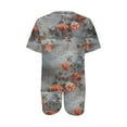 thumbnail image 4 of Ensembles Assortis pour Femmes Mode Blouse Col Rond Manches Courtes Hauts Shorts Ensemble Décontracté Deux Pièces pour Femmes Sortie en Liquidation, 4 of 5