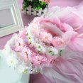 thumbnail image 5 of Flower Girls Veil Girl's Engagement Party Wedding Veil Ribbon Edge with Flower Crown for Ring Bearer Photography, 5 of 10