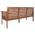 thumbnail image 6 of SAFAVIEH Finnick Outdoor Patio Sofa Bench, Natural/Light Grey, 6 of 11