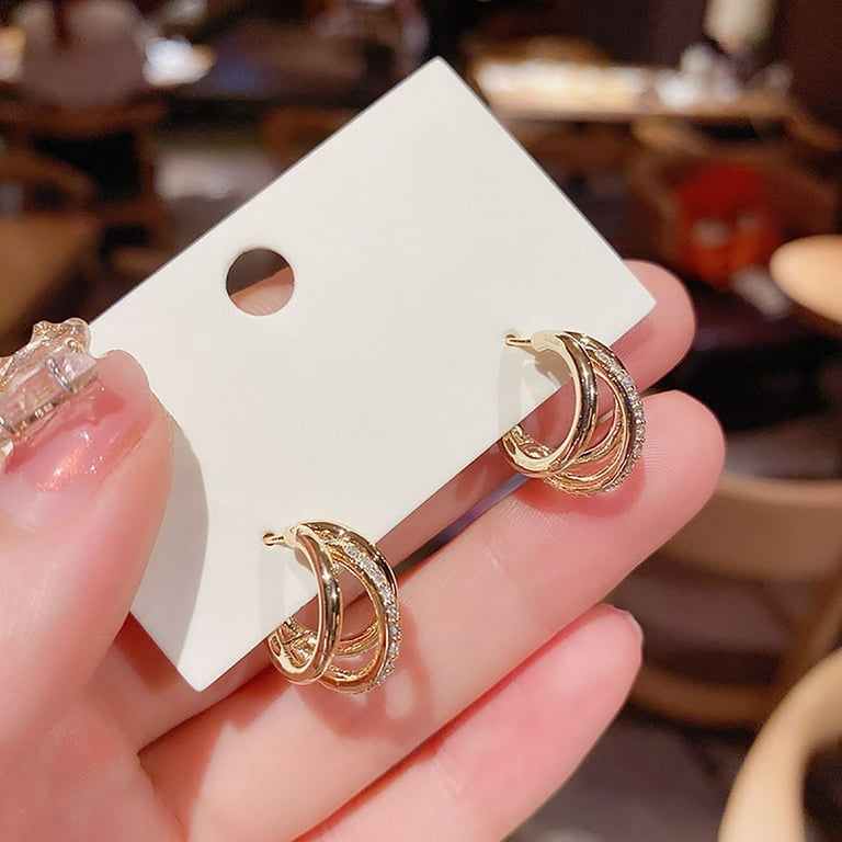 Cubic zirconia hotsell large hoop earrings