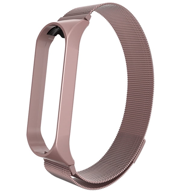 Adecuado para Mi Band 4 Correa Mi 3 Correa de muñeca de metal Correa de malla milanesa magnética de acero inoxidable de repuesto