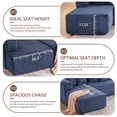 thumbnail image 3 of 146" Oversized U-Shaped Modular Sectional Sleeper Sofa, 5-Seat Convertible Couch with 8 Pillows, Corduroy Upholstery, Magazine Pocket, Blue, 3 of 11