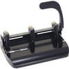 Officemate Heavy Duty Adjustable 2-3 Hole Punch with Lever Handle, Black (90078)