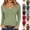 Black, variant on Long Sleeve Shirts for Women V Neck T Shirts Stretchy Plain Basic Tee Loose Fit Soft Fall Tops