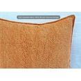 thumbnail image 2 of Chevron Pattern Chenille Pillow Covers Set of 2 Orange 16x16 inches / Soft Cozy Cushion Covers, 2 of 6