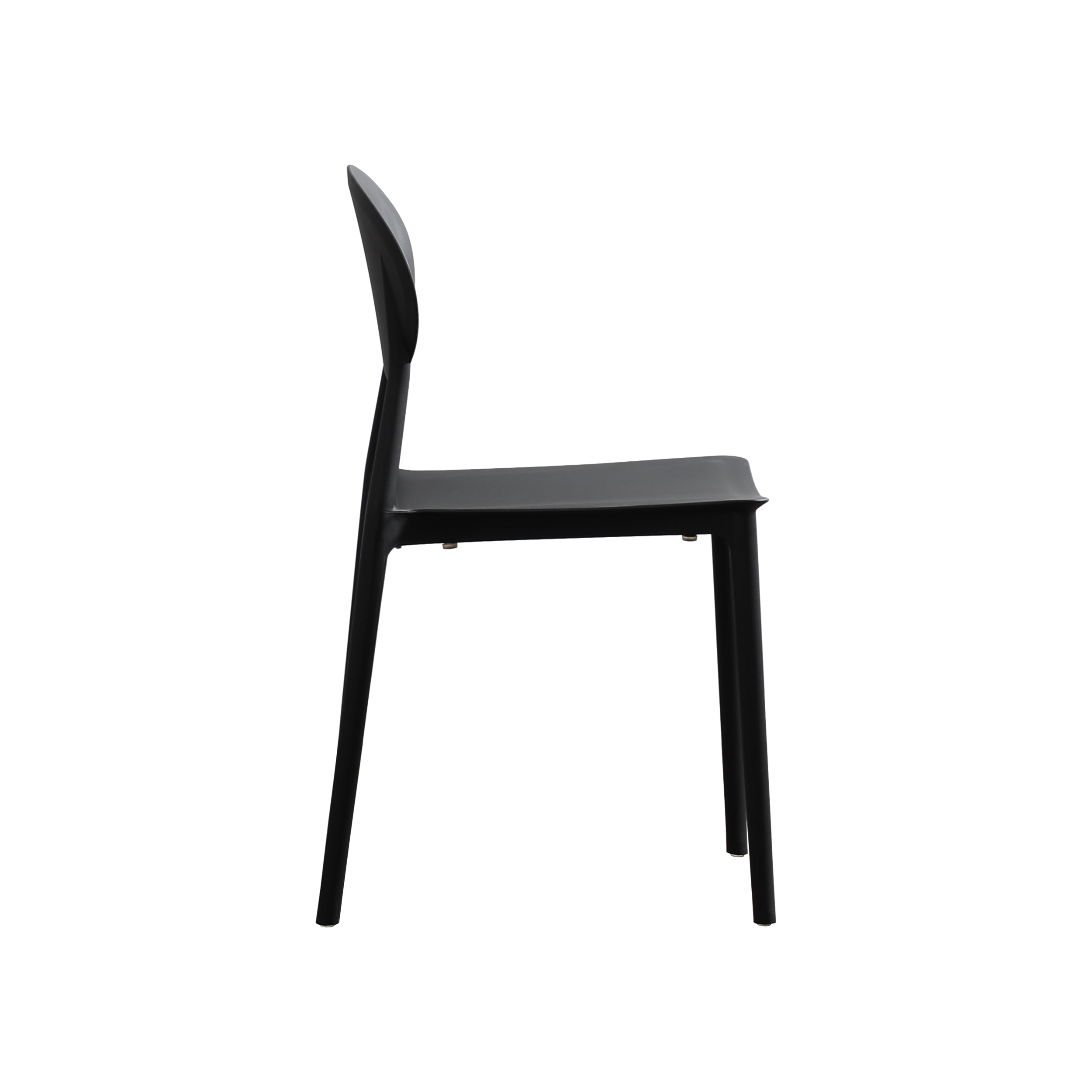 Landry Outdoor Plastic Chairs, Set of 4, Black