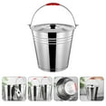 thumbnail image 7 of WEAVILUX Coal Bucket with Lid Silver Round Ash Collection Restaurant Use 1Pack, 7 of 7