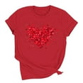 thumbnail image 2 of Gamivast Cute Tops for Women Valentines Day Shirts for Women Trendy Love Heart Printed Crewneck Tops Loose Casual Raglan Short Sleeve Holiday Tees Shirt Valentine's Day Outfit, 2 of 7