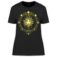 thumbnail image 1 of Mystical Drawing Sun Graphic T-Shirt Women -Image by Shutterstock, Female x-Large, 1 of 2