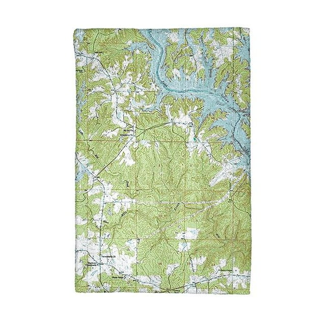 Betsy Drake KT612 Lewis Smith Lake, AL Nautical Map Kitchen Towel