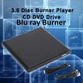 thumbnail image 1 of Graveur Blu-ray USB Externe BD-R BD DVD CD RW Graveur de Disques Lecteur de Films Noir, 1 of 10
