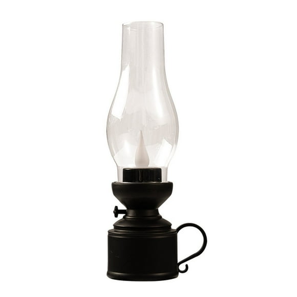 Electronic Candle Light Creative Nostalgia Waterdrop Wick Warm Light Safe Shooting Props High Brightness 80s Retro Style Electronic Kerosene Lamp for Bar Night Light