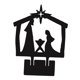 thumbnail image 3 of Adorno del nacimiento de Jesús, estatua de la Sagrada Familia, decoración de escritorio, decoración de la capilla del hogar Estilo negro D, 3 of 9