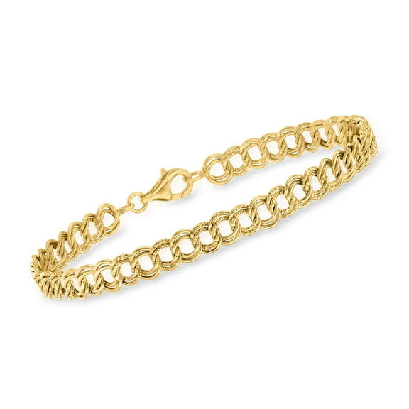 Ross-Simons 6mm 10kt Yellow Gold Curb-Link Bracelet, Women's, Adult
