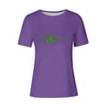 thumbnail image 5 of Mujeres Manga Corta de Verano Tops Impreso Sudadera Casual, Cuello Redondo Blusa Ligera para la Primavera Y el Verano, 5 of 5